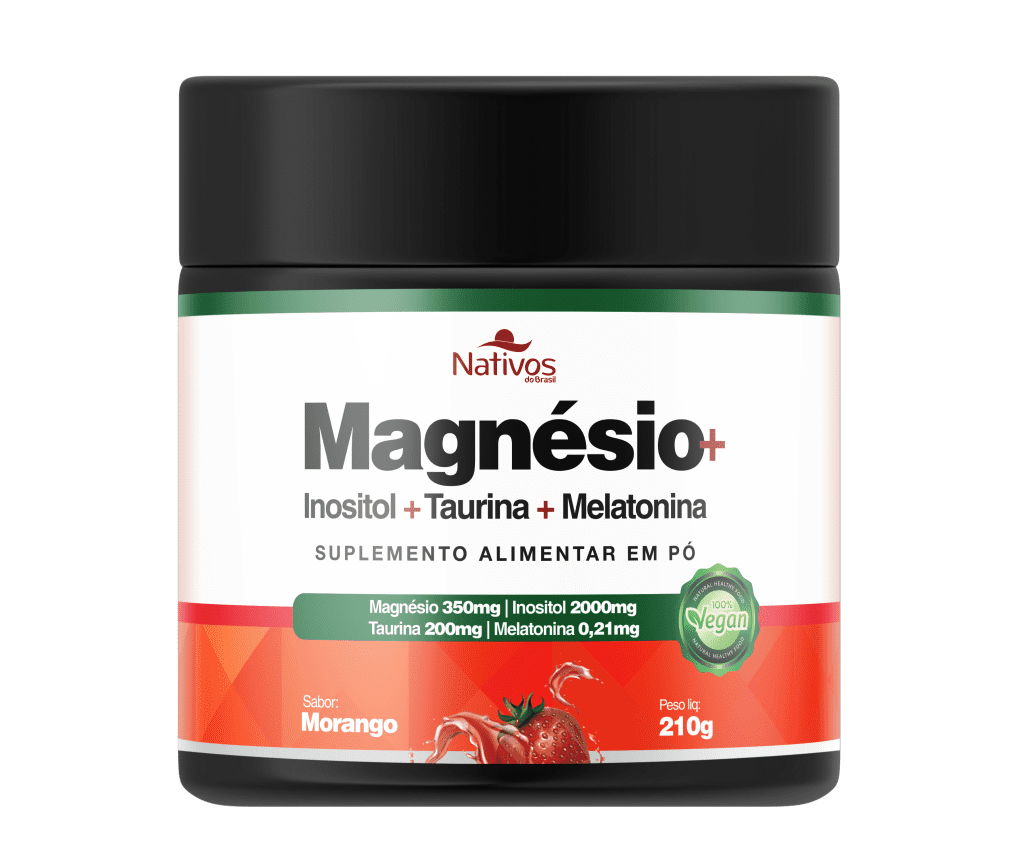 Magnesio Inositol Morango Vegano